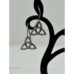 Marked 925 Celtic Knot Hook Earrings